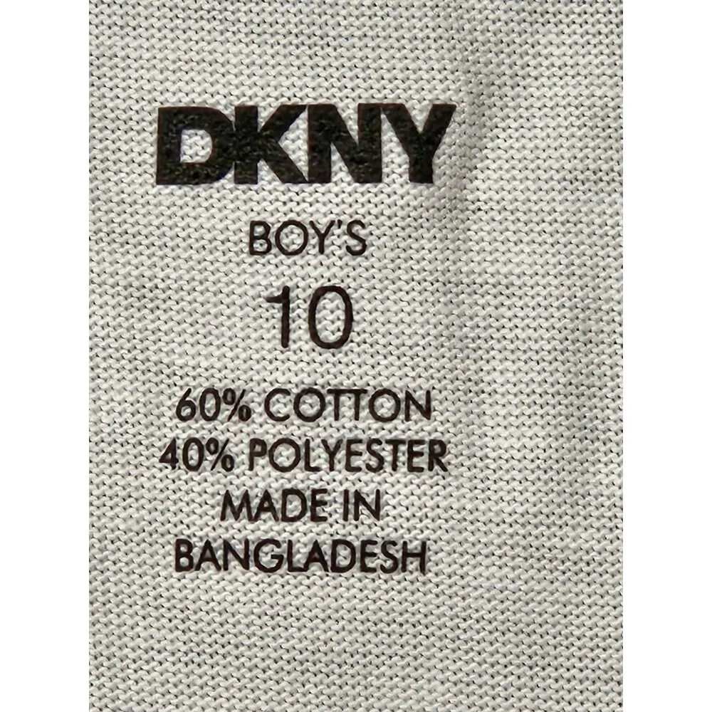 DKNY Size Boys 10, Set Of 3,‎ Grey Sweatshirt/Grey Pants/Crew Neck Logo T Shirt